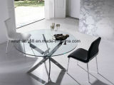 Glass Coffee Table Design with Stainless Steel Frame