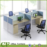 Frosted Glass Modular Office Landing Screen Partition 4 Seaters Workstation