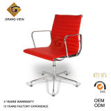 Red Leather Eames Aluminium Chair (GV-EA108)