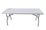 8'x30'' Banquet Plastic Folding Table, 8FT Rectangle Fodable Table