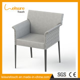 High Quality Patio PU Leather and Rattan Dining Chair Leisure Garden Outdoor Furniture