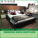 Modern Wood Leather Bed for Bedroom Use