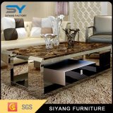 Home Furniture Marble Table Sofa Table Steel Leg Coffee Table