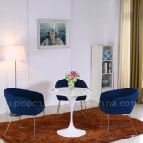 Artificial Marble Tulip Table and Fabric Armchair Furniture (SP-CT839)