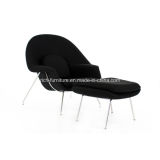 Living Room Fabric Womb Chair with Ottoman