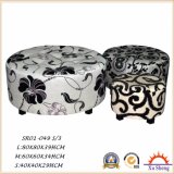 Modern Furniture 3-PC Nesting Wooden Patterned Fabric Ottoman Coffee Table for Living Room