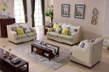 Contemporary Furniture Modern Leather and Cloth Couch Sofa Design 8025