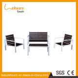 Made in China Outdoor Patio Furniture Love Seat Plastic Wood Table and Chair Sofa