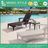 Wicker Weaving Sun Lounge with Cushion Outdoor Sunlounger Deck Lounger Beach Sunlounger Rattan Sun Bed
