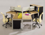 120 Degree Office Workstation Plywood Cubicle MDF Furniture for Us