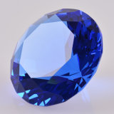 Blue Crystal Glass Diamond for Paperweight Table Home Decoration