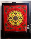 Antique Chinese Reproduction Furniture Painted Cabinet
