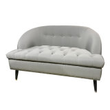 MID-Century Button Tufted Comfort Gray Leisure Modern Three Seaters Sofa