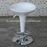 White Bar Chair with Silver Base (YC-H020)