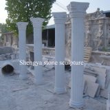 White Marble Stone Sculpture Column for Outdoor Decoration (SY-C012)