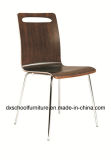 Stainless Steel Curved Wooden Chair for Restaurant
