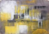 Multi-Functional Yellow Abstract Decorative Oil Paintings for Home Decor