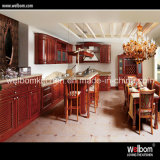 2016 Welbom Luxury Design Antique Wooden Kitchen Cabinet