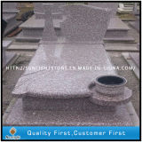 Cheap G664 Pink Granite Tombstone/European Style Monument for Sale