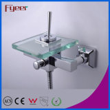 Fyeer Single Lever Handle Glass Bath Mixer Faucet with Diverter
