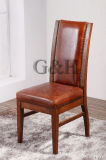 Solid Wood Armchair Leather Chair Vintage Dining Chair