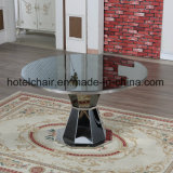 High Class Modern Style Stainless Steel with Temper Glass Table for Refreshment Room