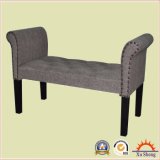 Home Furniture Accent Button Tufted Wooden Single Bench, Loveseat