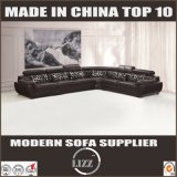 Furniture Design Adjustable Black Genuine Leather Sofa