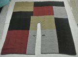 Colorblock Blanket Wrap with PU Buckle Closure