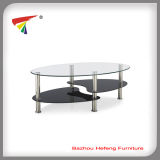 Designer Oval Glass Coffee Table (CT001)