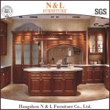 American Style Home Furniture Wooden Kitchen Cabinet with Granite Countertop