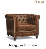 Antique Brown Chesterfield Single Sofa Chair (HD180)