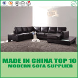 U-Shaped Modern Wooden Leather Sofa Home Furniture with LED Light