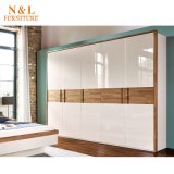 N & L Simple Design Wooden Wardrobes with Sliding Door