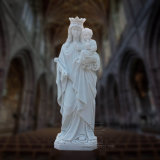 Marble Reigious Statue of St. Mary with a Child T-6410