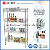 Adjustable 4 Layers Chrome Metal Kitchen Wire Basket Shelving