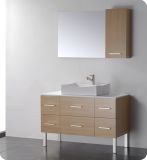 Wall Solid Wood Mirror Bathroom Cabinet for Living Room