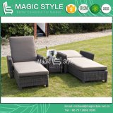 Rattan Sunlounger Wicker Sun Bed Outdoor Daybed Deck Daybed Hotel Project Leisure Daybed Chaise Lounge Patio Furniture Garden Furniture (Magic Style)