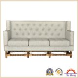 Home Furniture Living Room Sofa Tuft Linen Fabric Upholstered Sectional Sofa Seat