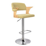 Wooden and Fabric Furniture Height Adjustable Bar Chair (FS-WB1961-1)