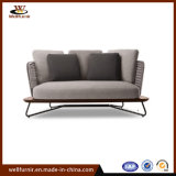 2018 Well Furnir Rope Wood Collection Two Seater Sofa