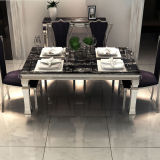 Dining Modern Marble Top Metal Legs Popular Table and Chair