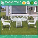 New Design Rattan Dining Set Wicker Dining Set Stackable Chair Rattan Table (Magic Style)