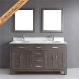 Fed-1952 Unique Double Sinks Grey Finishing Modern Bathroom Cabinets