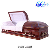 High Skilled Funeral Products Waterproof Wooden Velvet Coffin and Casket