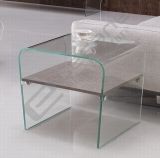 12 Mm Thick Glass Side Table Furniture with Plywood