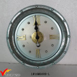 Metal Large Round Antique French Vintage Wall Clock
