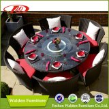 Rattan Chair Dining Table Set, Round Dining Table with 6 Chairs (DH-9582)