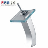 Single Handle Bathroom Glass Waterfall Basin Mixer Basin Tap (F-9205)