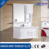 High Quality White Solid Wood Mirrored Bathroom Vanities